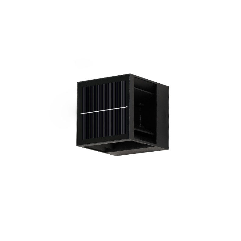 Square Striped Aluminum Garden Outdoor Light