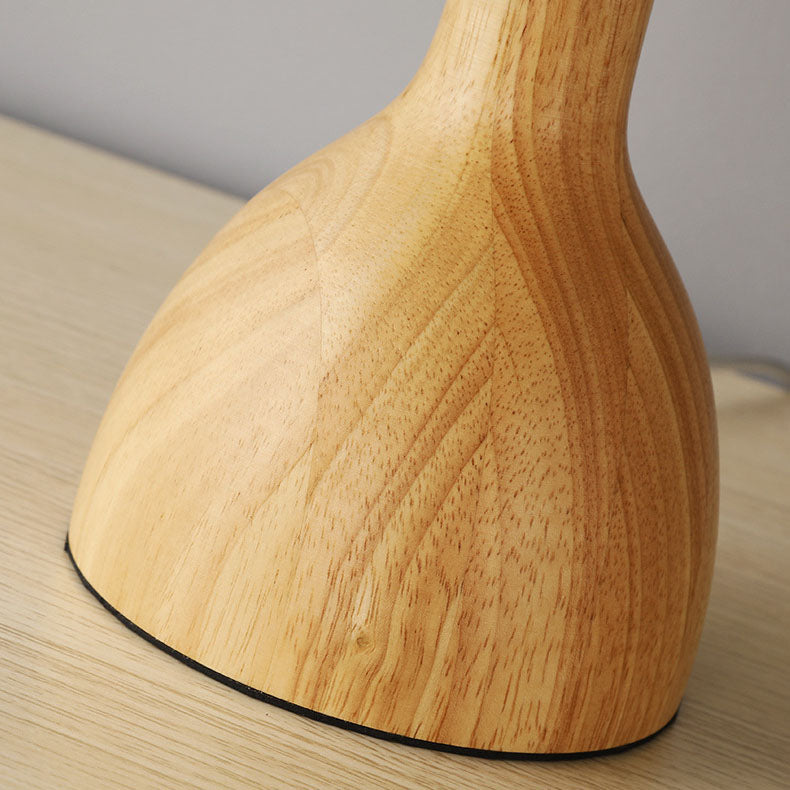 Solid Wood PVC Lampshade Table Lamp