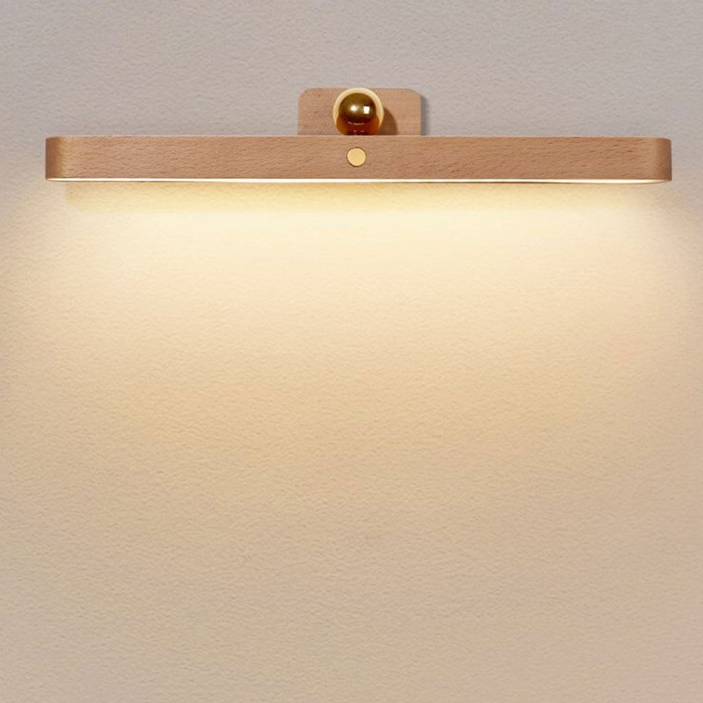 Wooden Strip Magnetic Mirror Wall Lamp