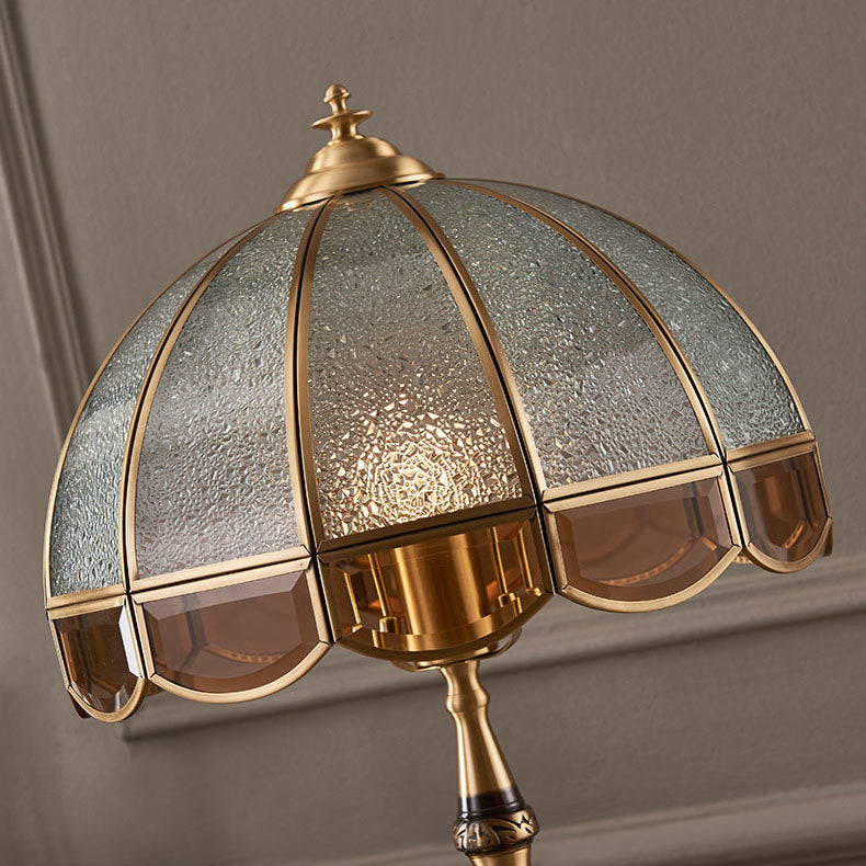 Copper Frosted Glass Dome Floor Lamp