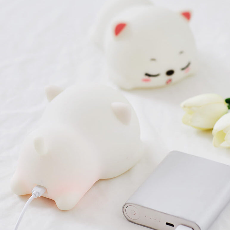Lovely Cat Silicone Pat Table Lamp