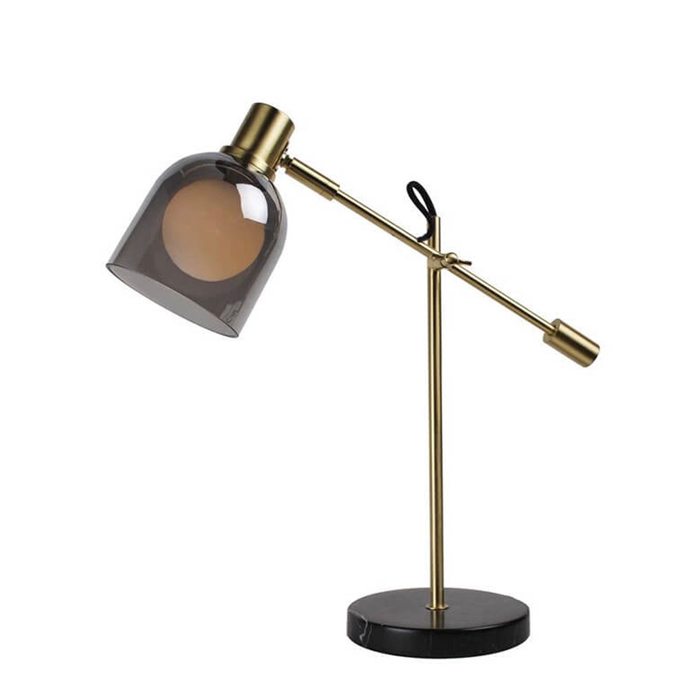 Postmodern Smoke Gray Glass Table Lamp