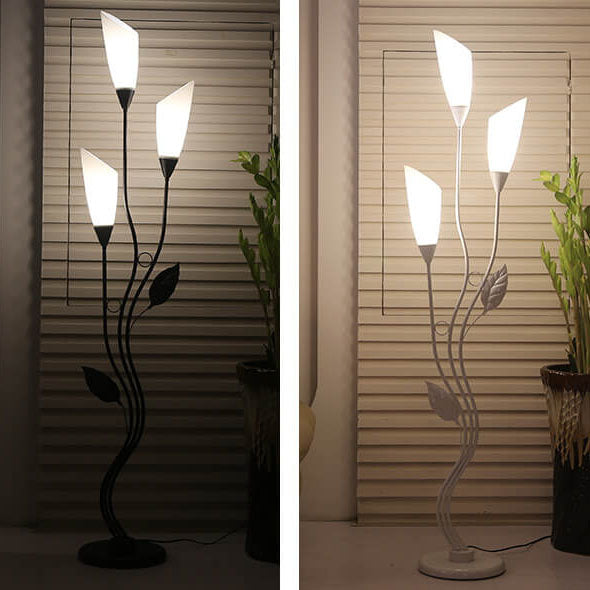 Retro Creative Acrylic Flower Floor Lamp