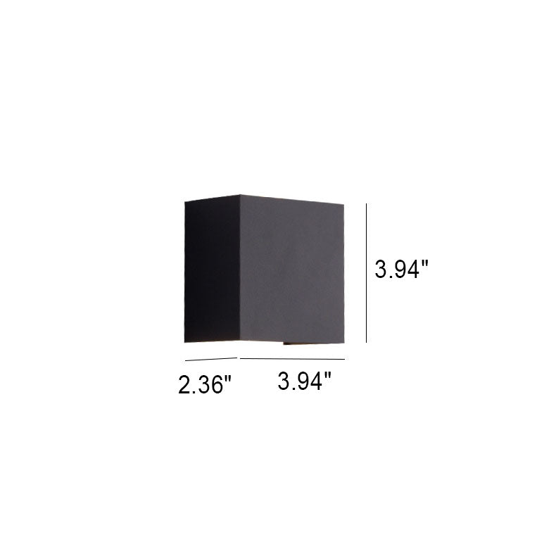 Solid Color Aluminum Square Outdoor Light