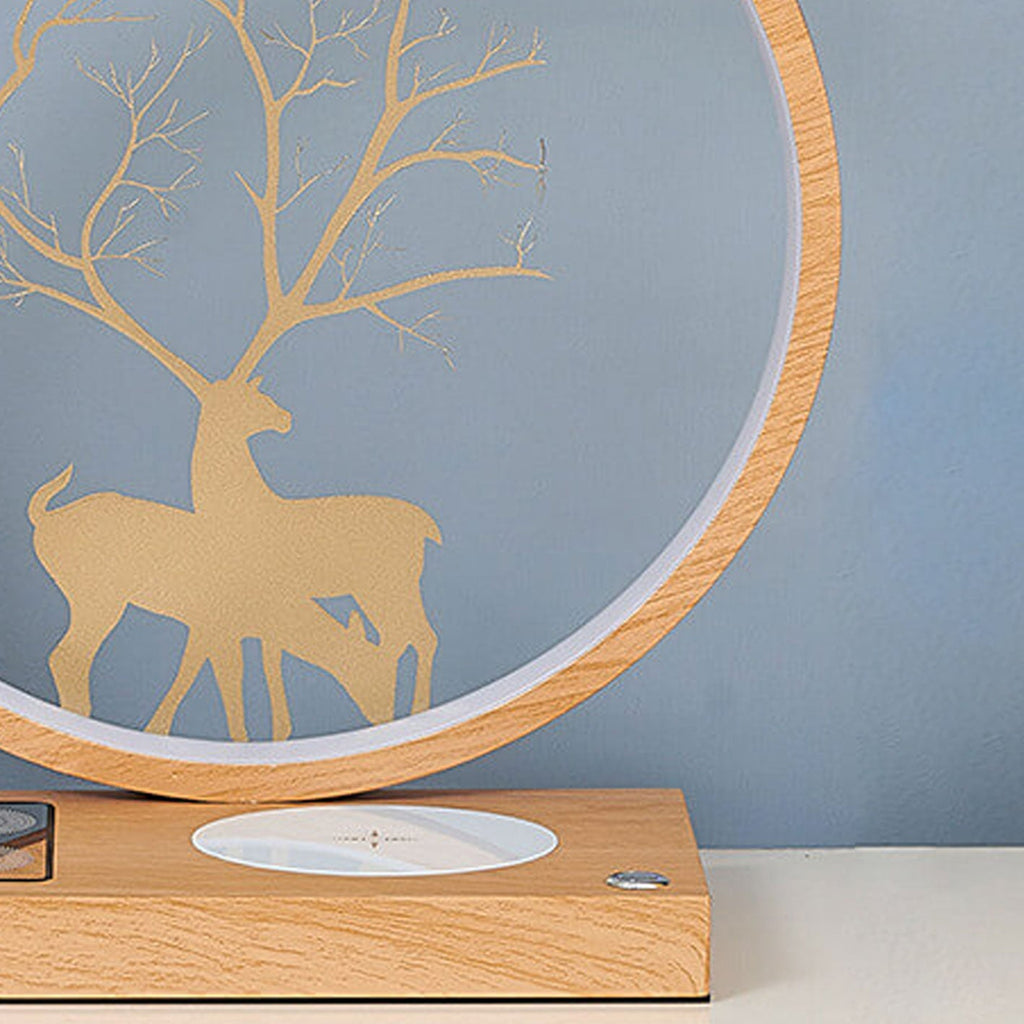Round Deer Design Wireless Table Lamp