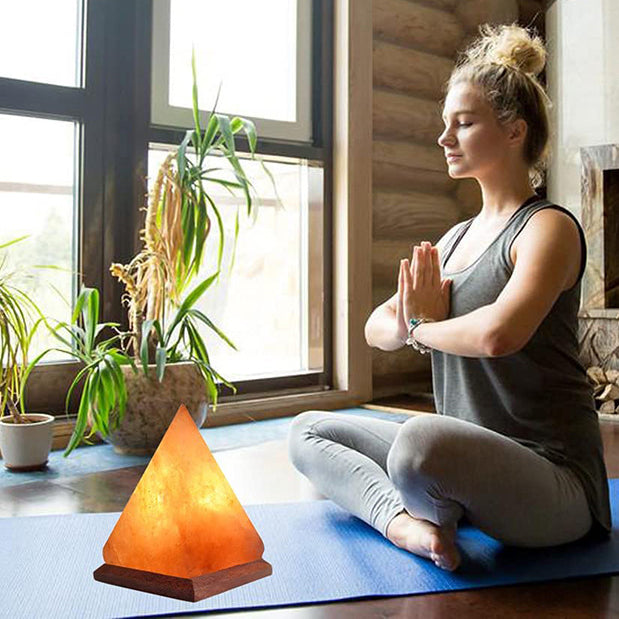 Himalayan Triangle Salt Table Lamp