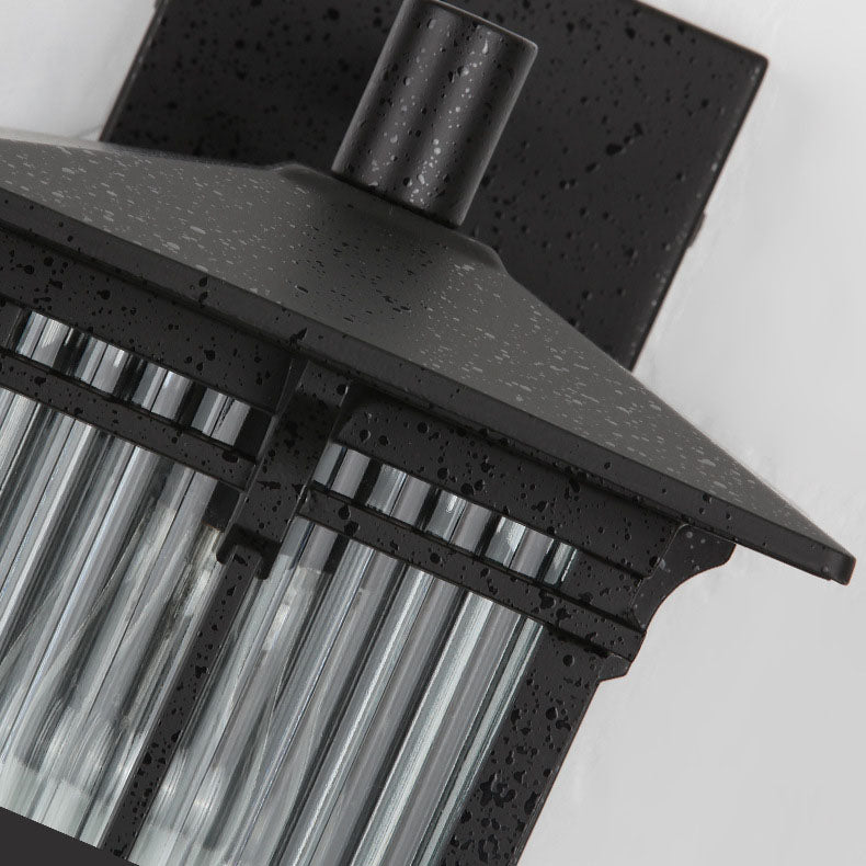 Aluminum Rectangular Frame Ribbed Outdoor Light