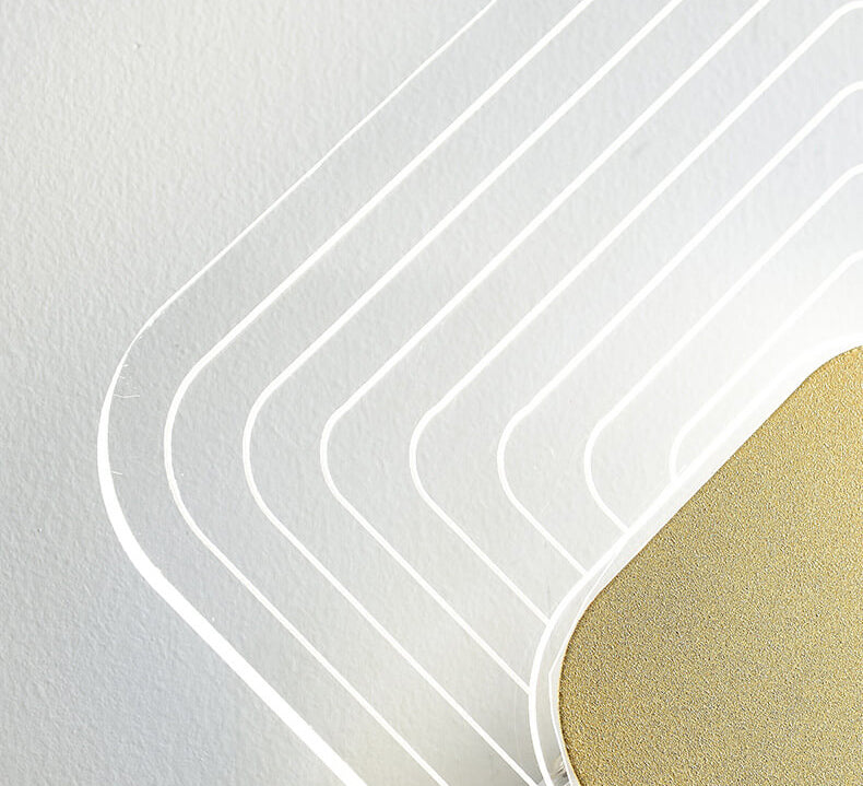 Gold Geometric Acrylic Wall Lamp