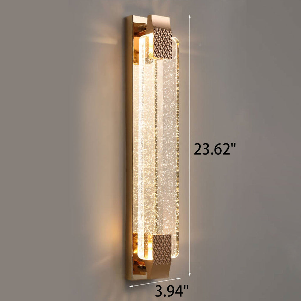 Rectangular Bubble Crystal Wall Lamp