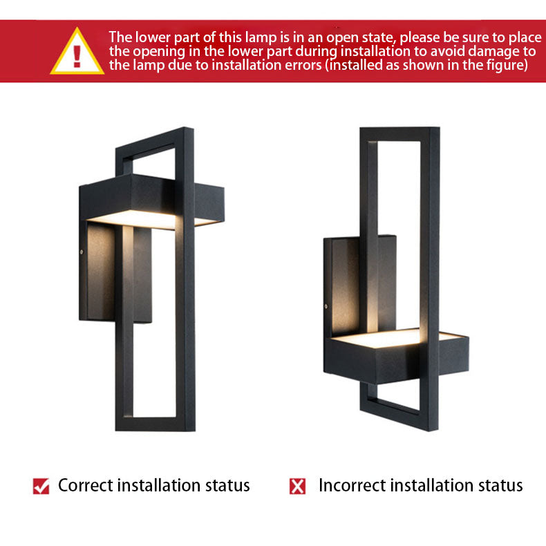 Rectangular Stainless Steel Patio Outdoor Light