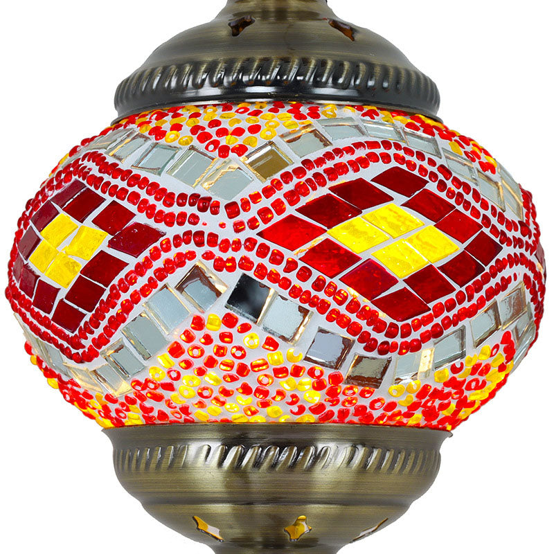 Iron Glass Mosaic Globe Wall Lamp