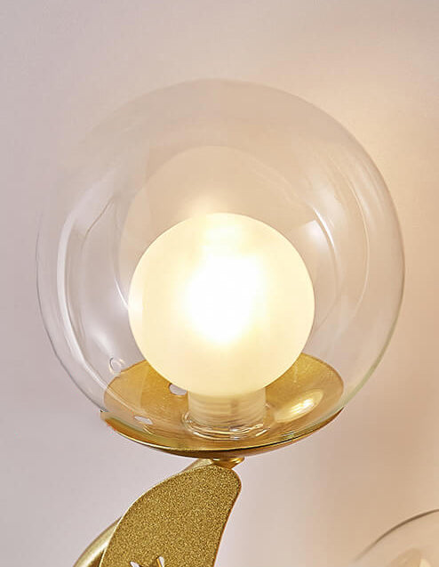 Glass Globe Lampshade Moon 2-Light Wall Lamp