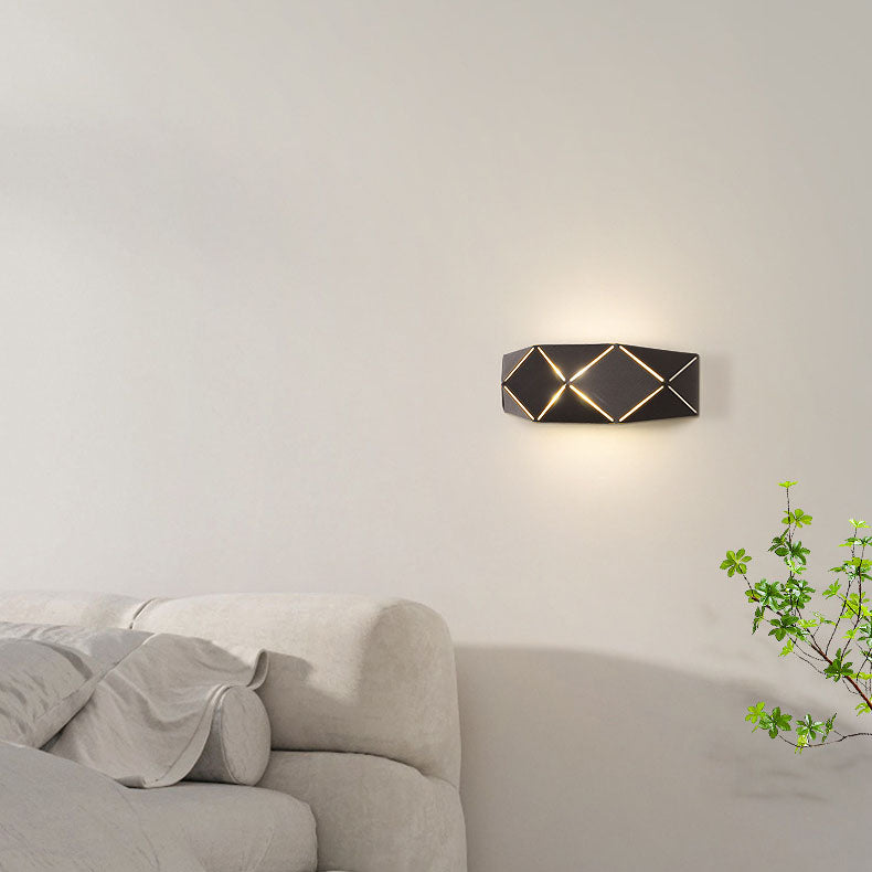 Iron Geometric Polyhedron Bedroom Wall Lamp