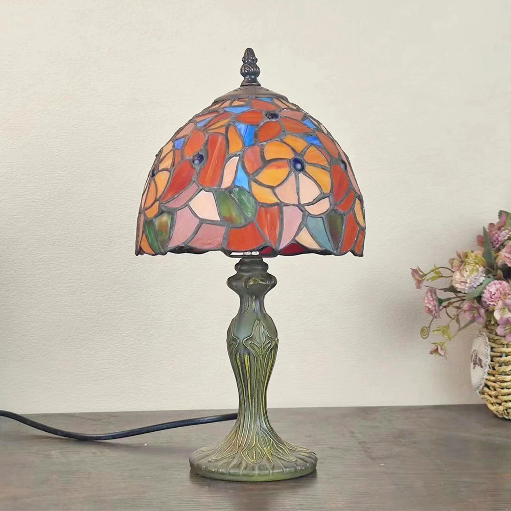 Dome Flower Zinc Stained Table Lamp
