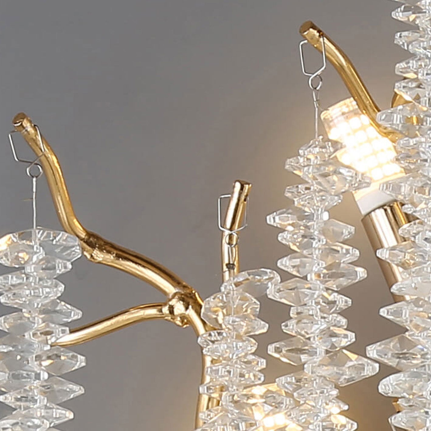 Tree Branch Crystal 3-Light Wall Lamp