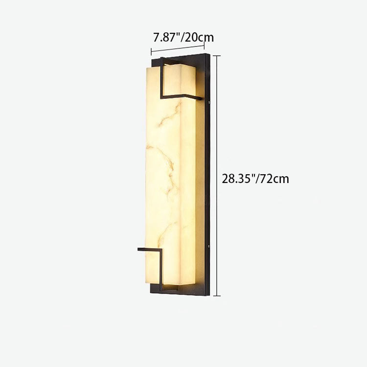 Rectangular Stainless Steel Resin Outdoor Light
