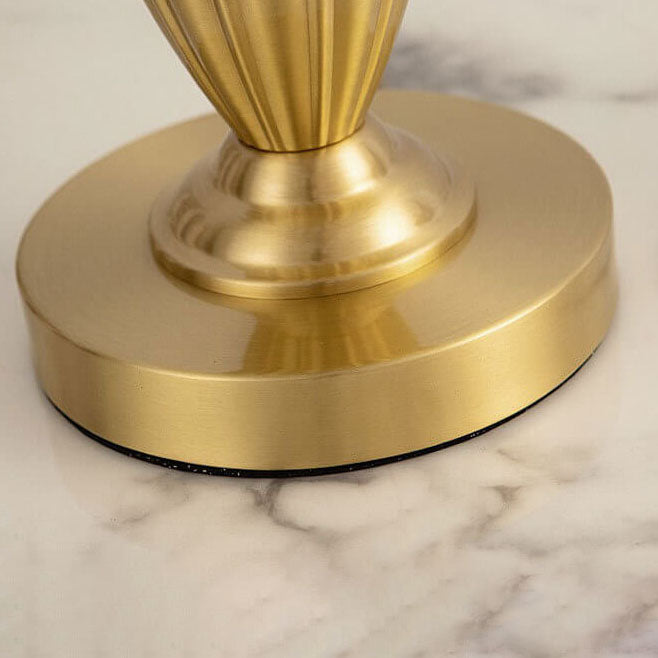 Brass Water Pattern Glass Table Lamp
