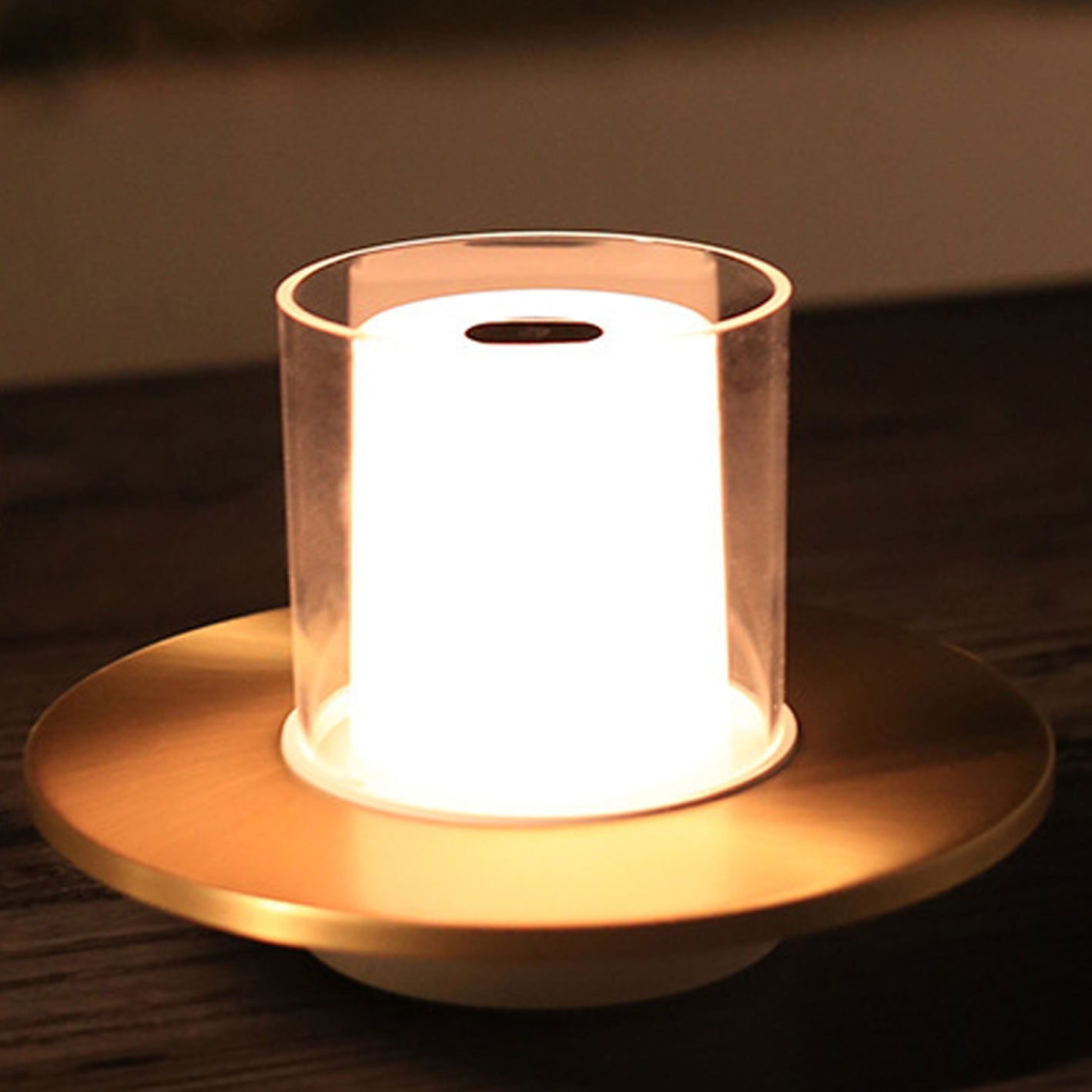 Cylindrical Candlestick Night Table Lamp