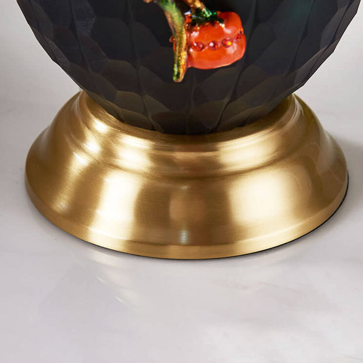 Copper Enamel Color Fabric Table Lamp