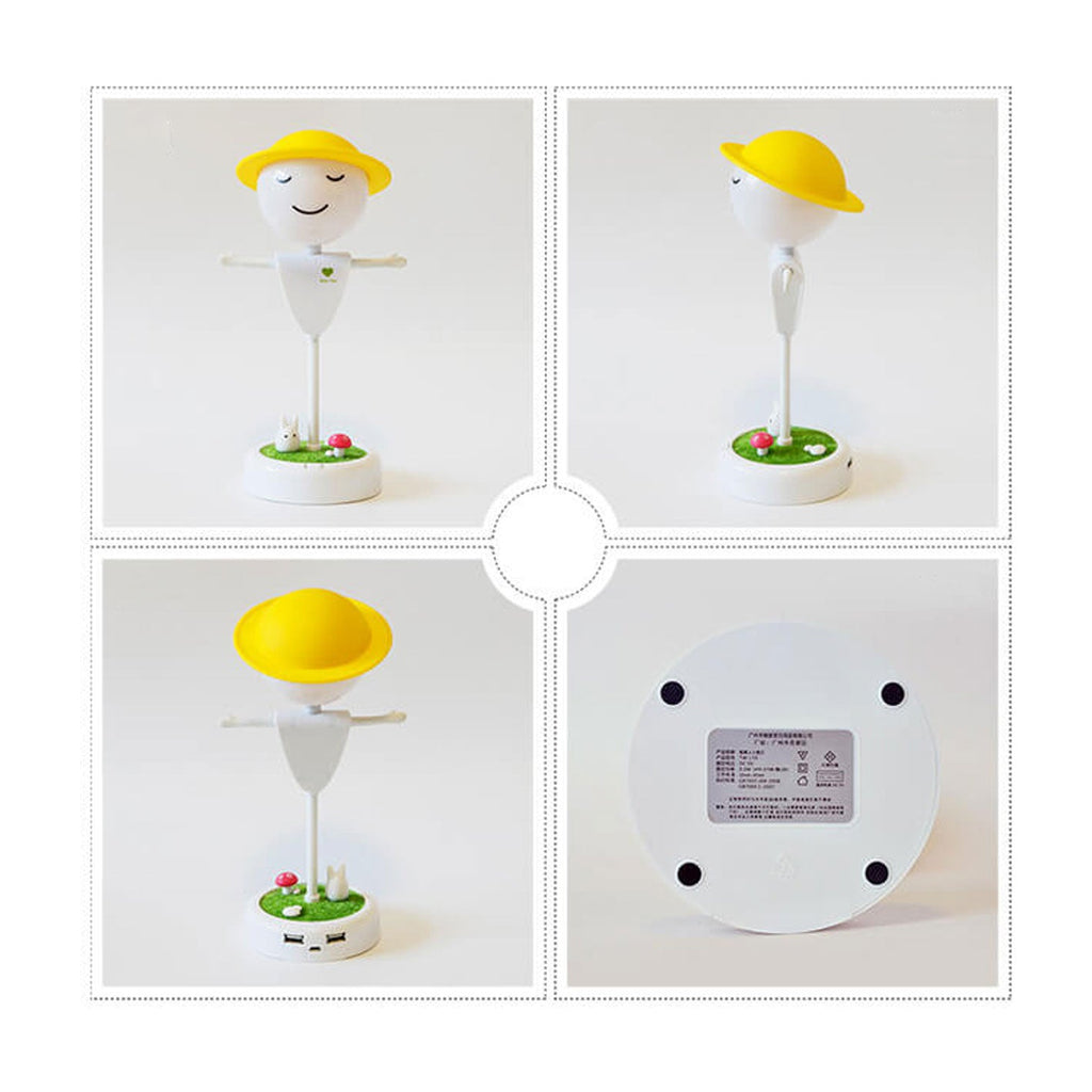 Cartoon Scarecrow Smiling Face Table Lamp