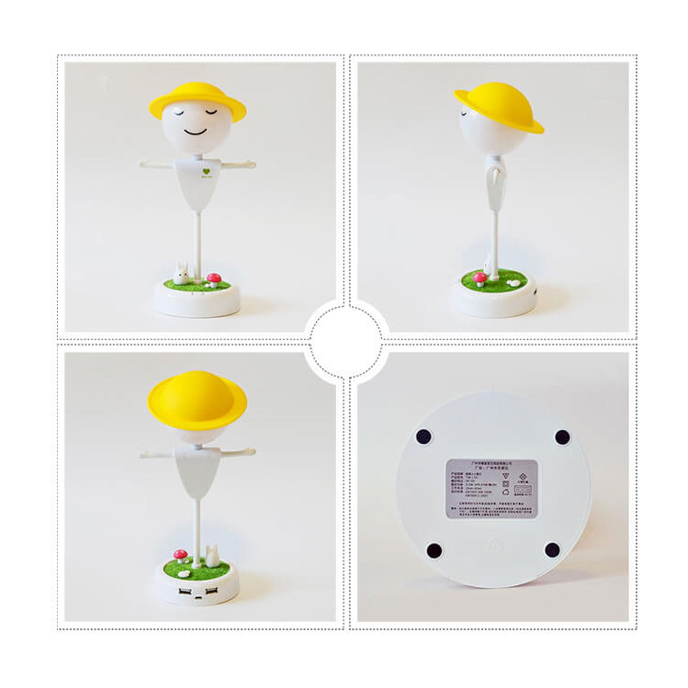 Cartoon Scarecrow Smiling Face Table Lamp