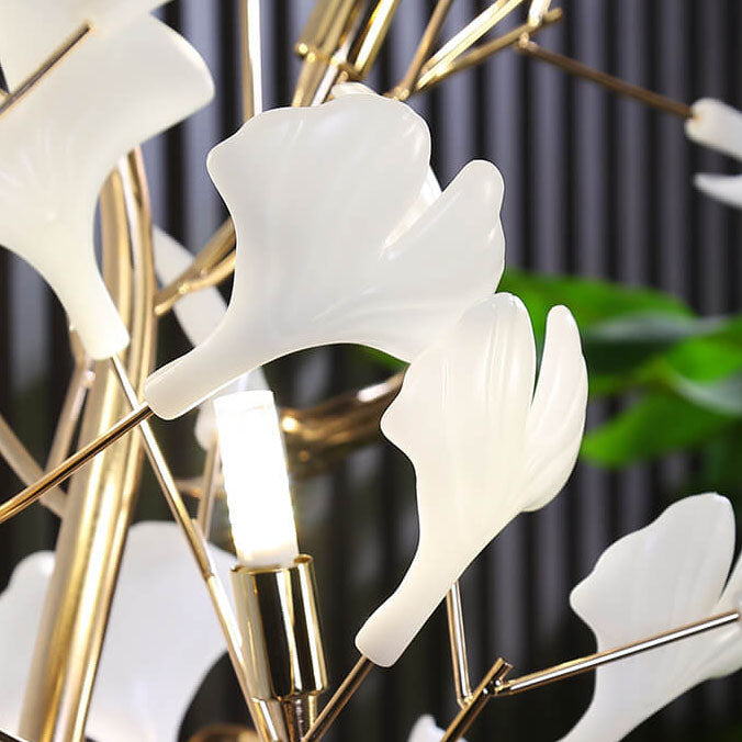 Nordic Romantic Ginkgo Leaf 5-Light Floor Lamp