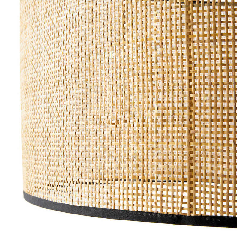Rattan Weaving Cylinder Home Table Lamp