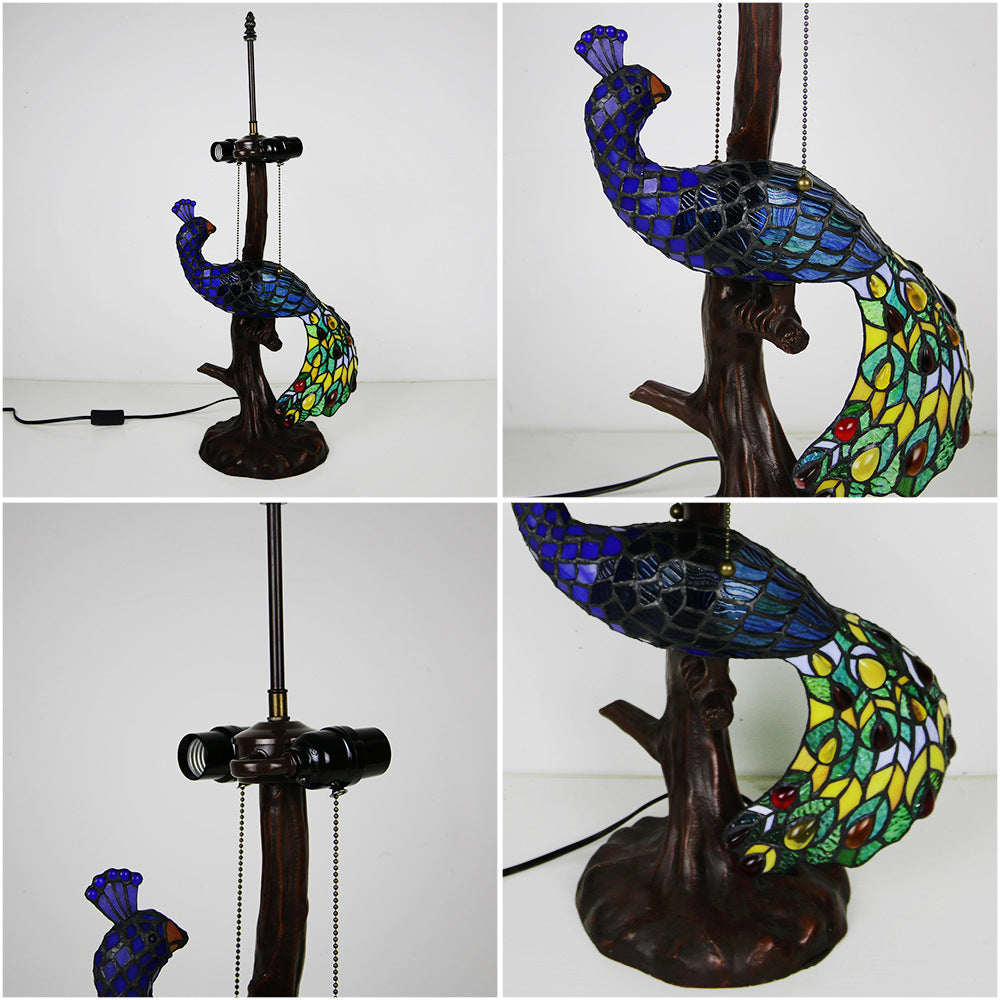 Dome Resin Glass Living 4-Light Table Lamp