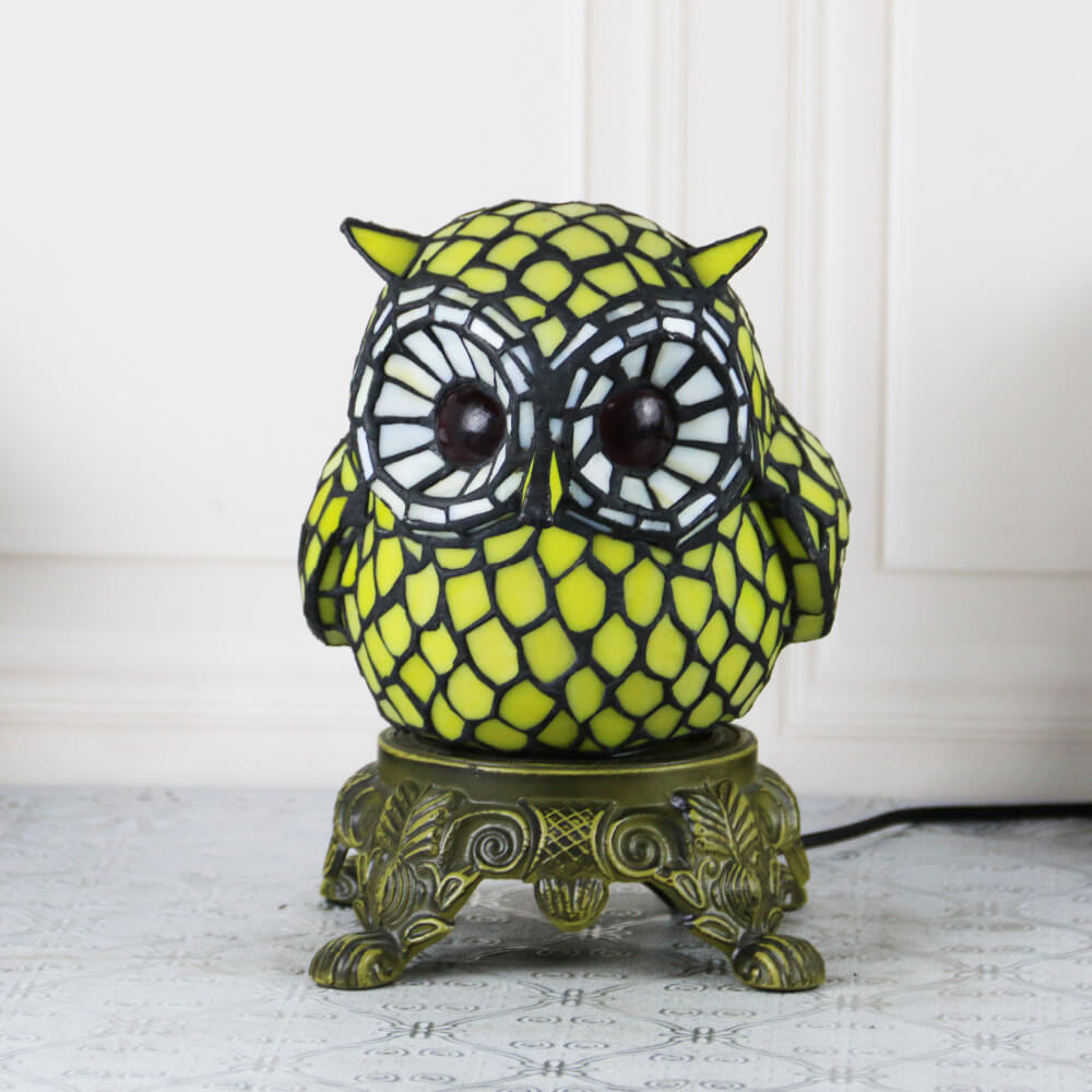Cartoon Parrot Resin Stained Table Lamp