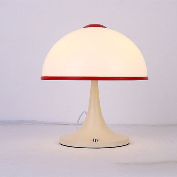 Cream Mushroom Metal Table Lamp
