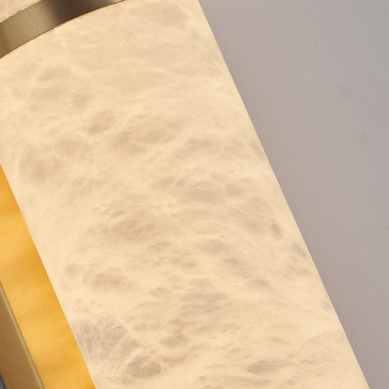 Full Copper Marble Column Wall Lamp