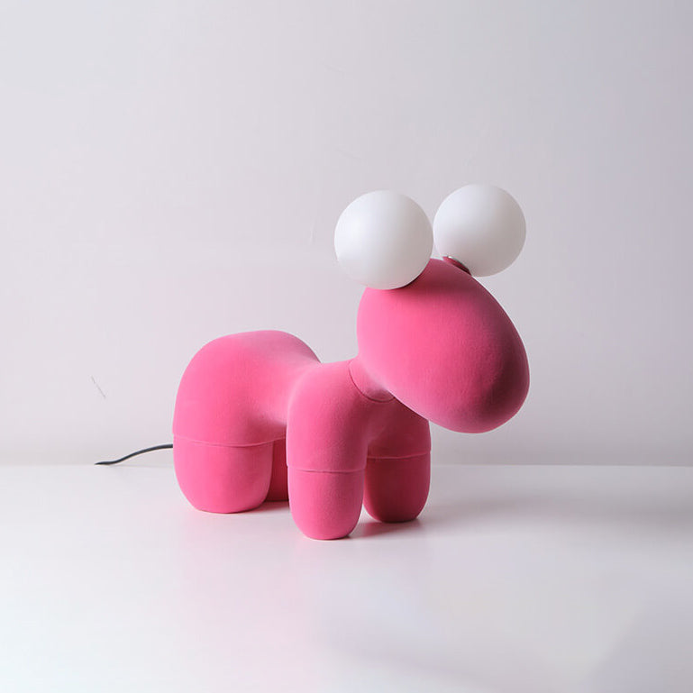 Cartoon Pony Plush Resin 2-Light Table Lamp