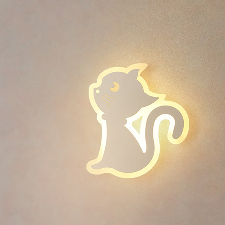 Cat-Shaped Acrylic Iron Bedroom Wall Lamp
