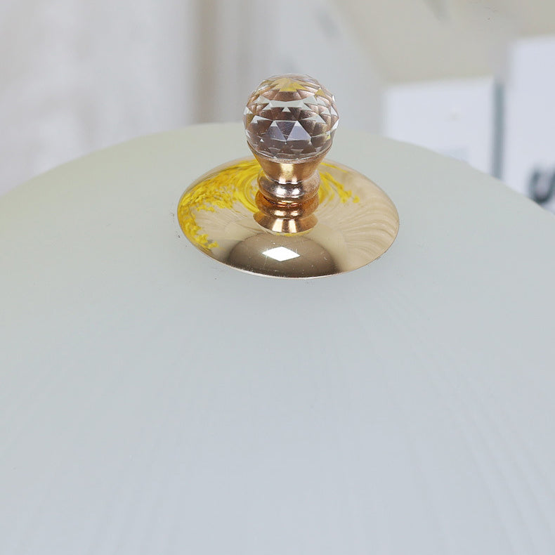 Flower Umbrella Glass Ceramic Table Lamp