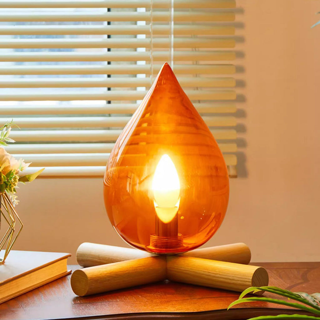 Flame Fire Pile Solid Table Lamp