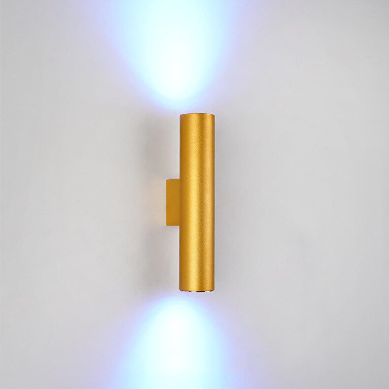 Aluminum Cylindrical 2-Light Wall Lamp