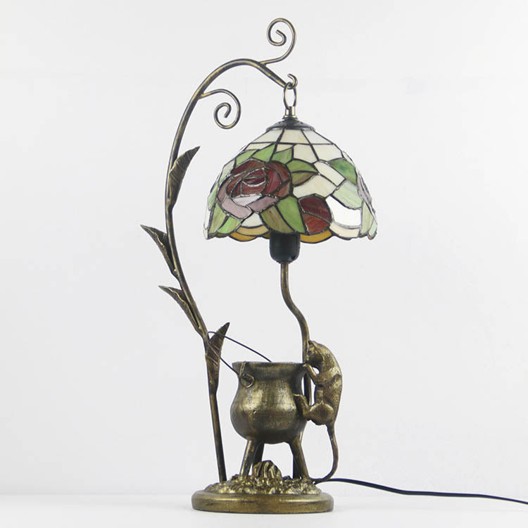 Mouse Flower Resin Stained Table Lamp
