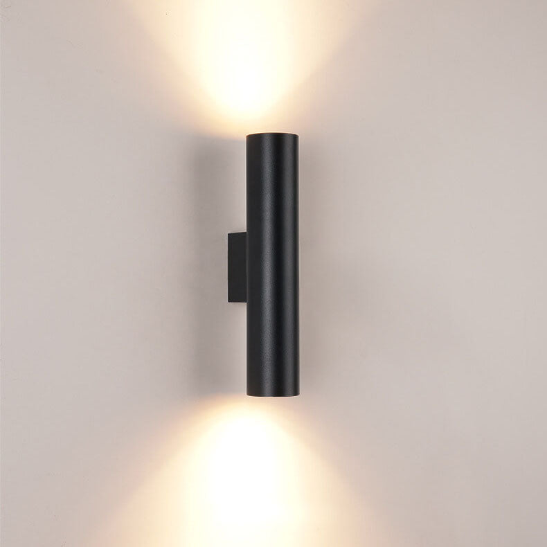 Aluminum Cylindrical 2-Light Wall Lamp