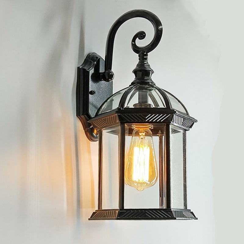 Aluminum Glass Hexagonal Prism Outdoor Light