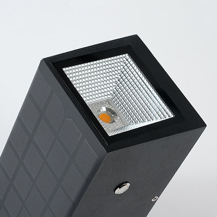 Black Rectangular Die-Cast Aluminum Outdoor Light
