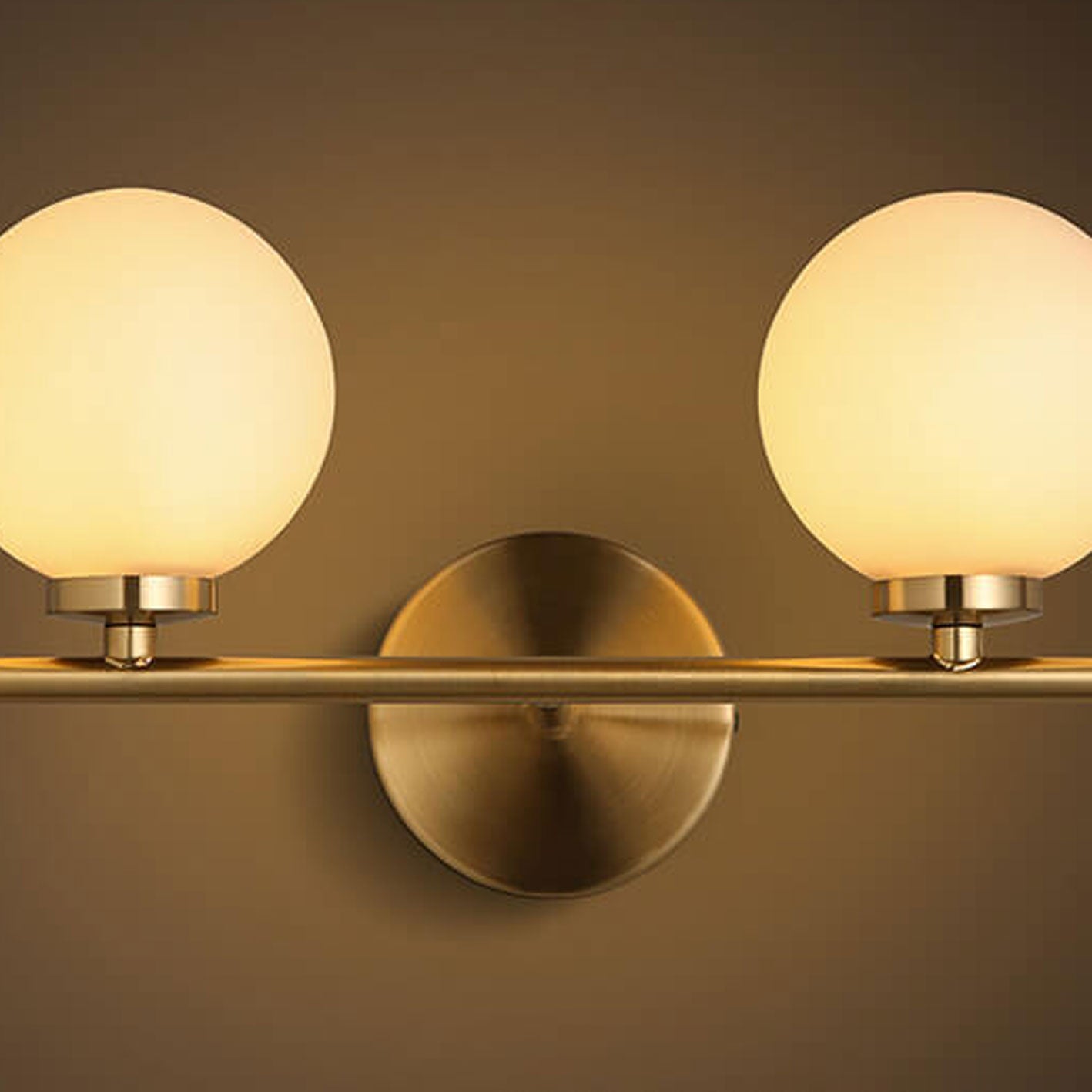 Milk White Round Ball 2-Light Wall Lamp