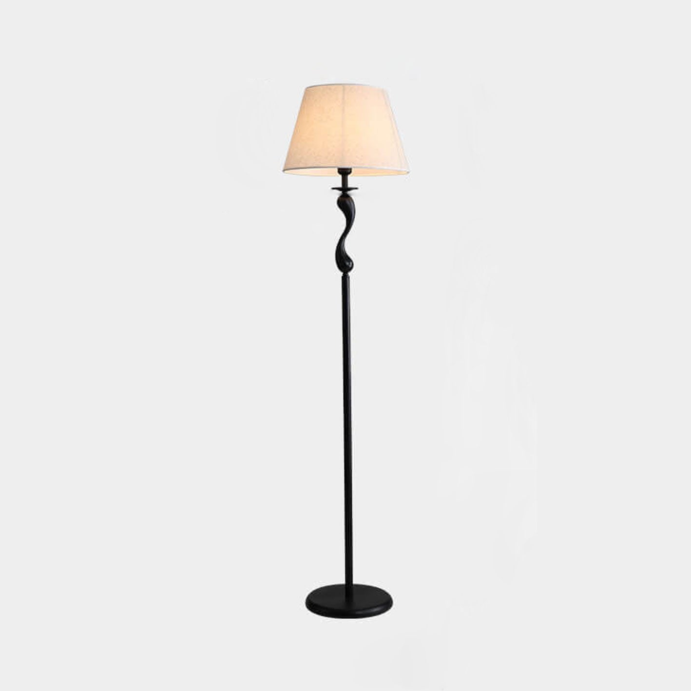 Linen Fabric Dome Iron Floor Lamp