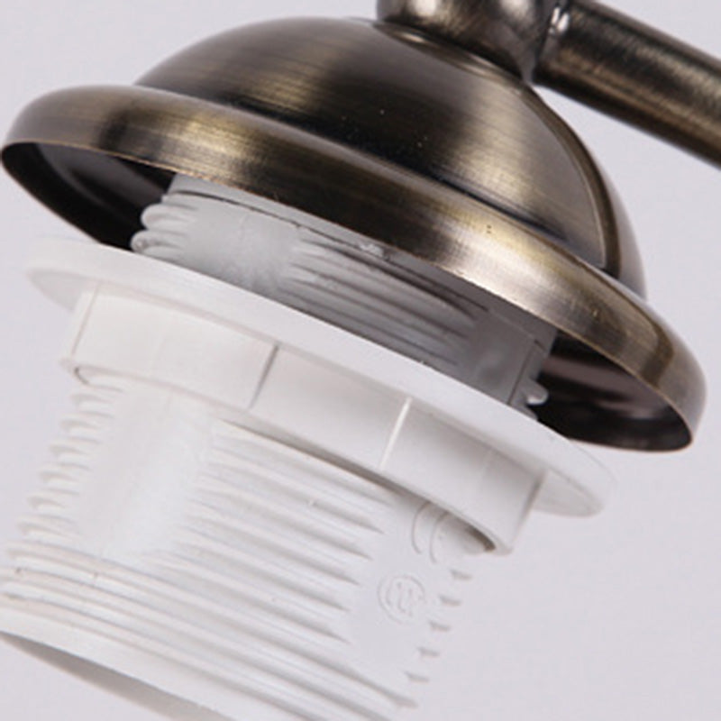 Round Spherical Glass Hardware Table Lamp