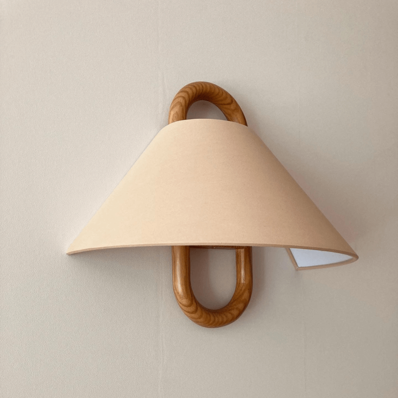 Original Solid Wood Pleated Wall Lamp