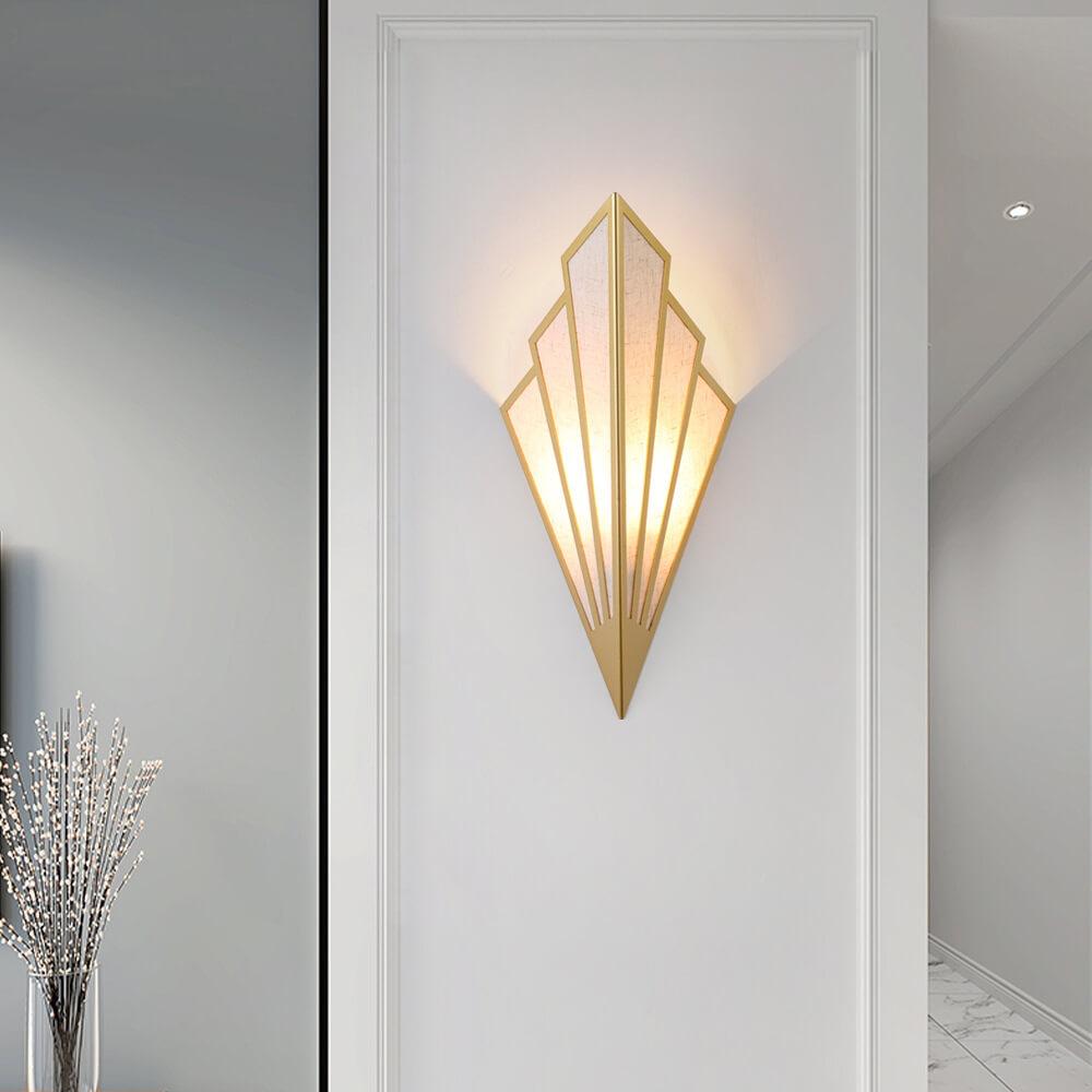 Linen Scalloped Wall Lamp