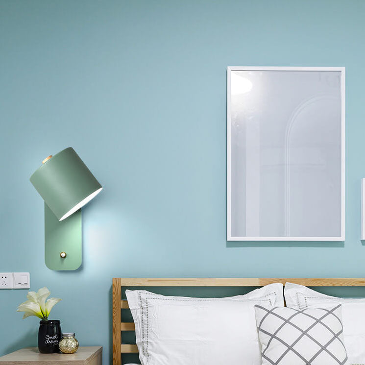 Macaron Cylinder Shape Rotatable Wall Lamp