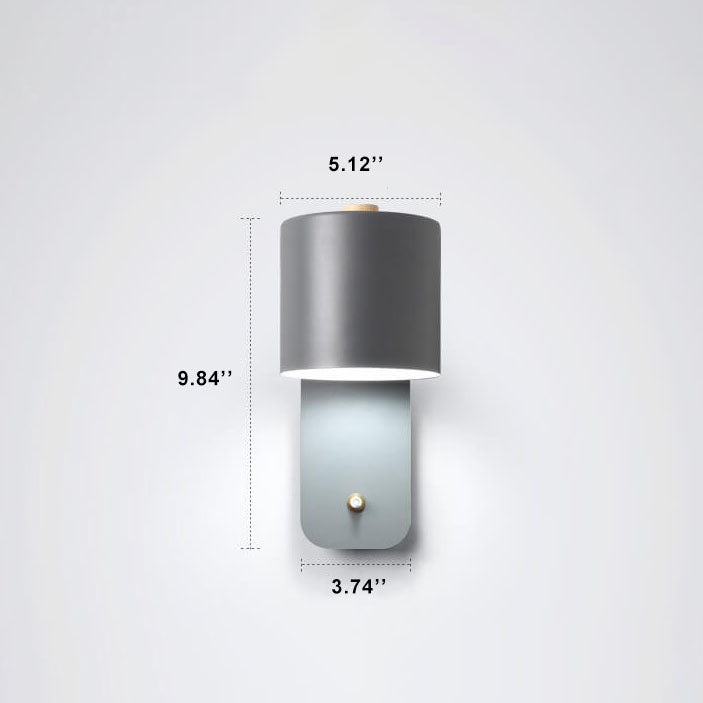 Macaron Cylinder Shape Rotatable Wall Lamp