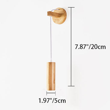 Long Strip Rubber Wood Wall Lamp