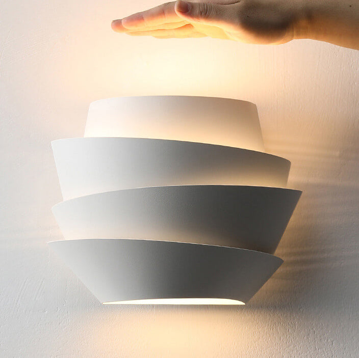 Layers Half Cylinder Iron 2-Light Wall Lamp