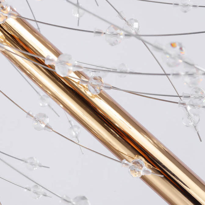 Dandelion Crystal Aluminum Marble 9-Light Floor Lamp